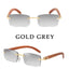 Gafas de sol rectangulares sin montura premium para hombres y mujeres