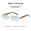 Gafas de sol rectangulares sin montura premium para hombres y mujeres
