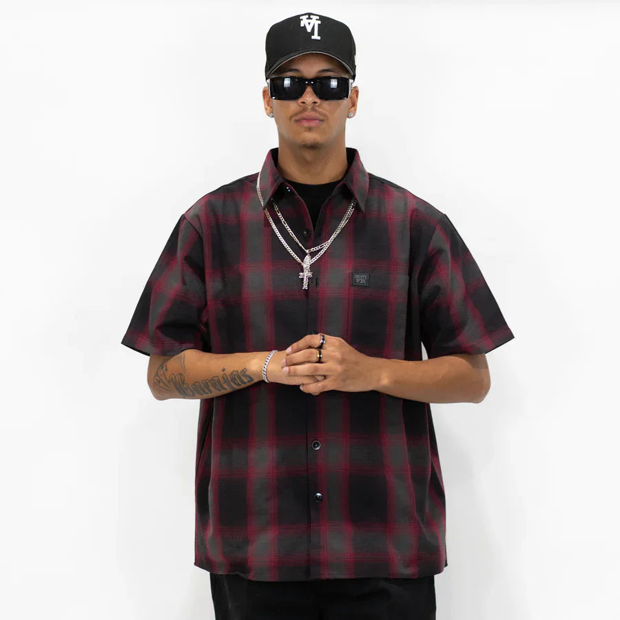 FB County Short Sleeve Checker Flannel Shirt - Korvel