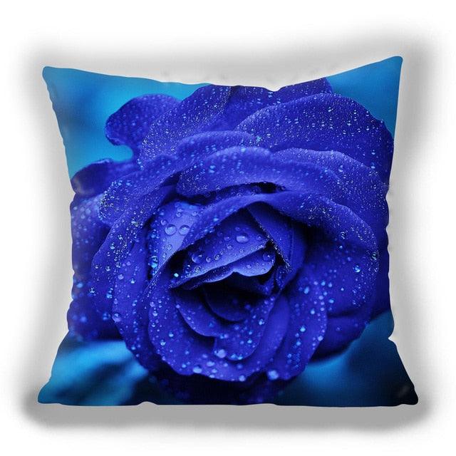 Fundas de Cojín Decorativas de Flores Rojas para Decoración del Hogar