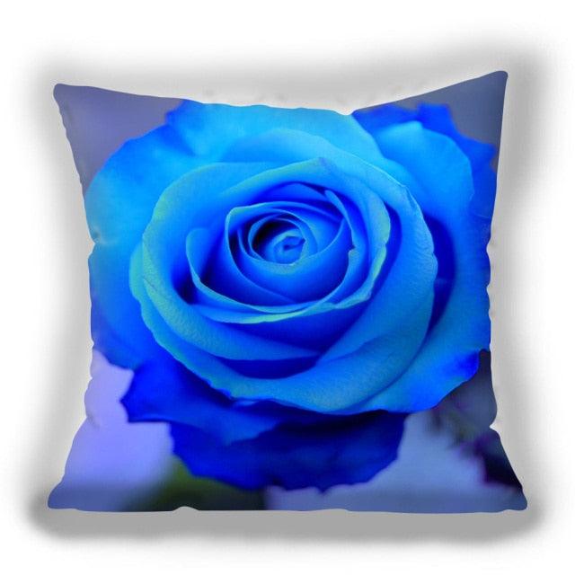 Fundas de Cojín Decorativas de Flores Rojas para Decoración del Hogar