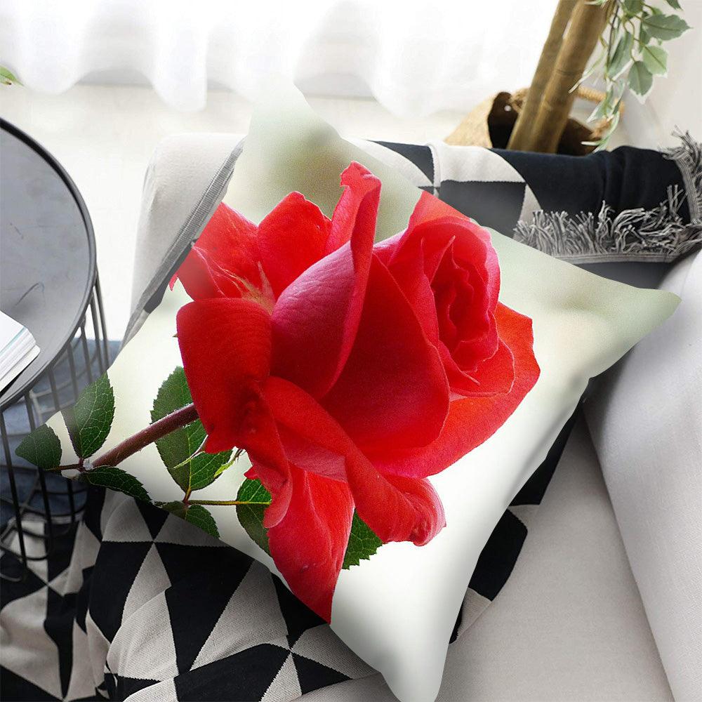 Fundas de Cojín Decorativas de Flores Rojas para Decoración del Hogar