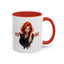 Artistic Cat Red Hot Coffee Mug - Unique Design