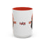 Artistic Cat Red Hot Coffee Mug - Unique Design