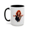 Artistic Cat Red Hot Coffee Mug - Unique Design