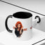 Artistic Cat Red Hot Coffee Mug - Unique Design