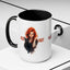 Artistic Cat Red Hot Coffee Mug - Unique Design