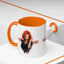 Artistic Cat Red Hot Coffee Mug - Unique Design