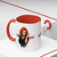 Artistic Cat Red Hot Coffee Mug - Unique Design