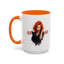 Artistic Cat Red Hot Coffee Mug - Unique Design