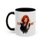 Artistic Cat Red Hot Coffee Mug - Unique Design