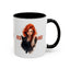 Artistic Cat Red Hot Coffee Mug - Unique Design
