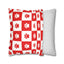 Housse de coussin en faux suède à imprimé patte rouge - Décor confortable pour les amoureux des anim