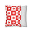 Housse de coussin en faux suède à imprimé patte rouge - Décor confortable pour les amoureux des anim