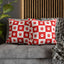 Housse de coussin en faux suède à imprimé patte rouge - Décor confortable pour les amoureux des anim