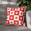 Housse de coussin en faux suède à imprimé patte rouge - Décor confortable pour les amoureux des anim