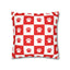 Housse de coussin en faux suède à imprimé patte rouge - Décor confortable pour les amoureux des anim