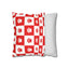 Housse de coussin en faux suède à imprimé patte rouge - Décor confortable pour les amoureux des anim