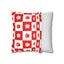 Housse de coussin en faux suède à imprimé patte rouge - Décor confortable pour les amoureux des anim