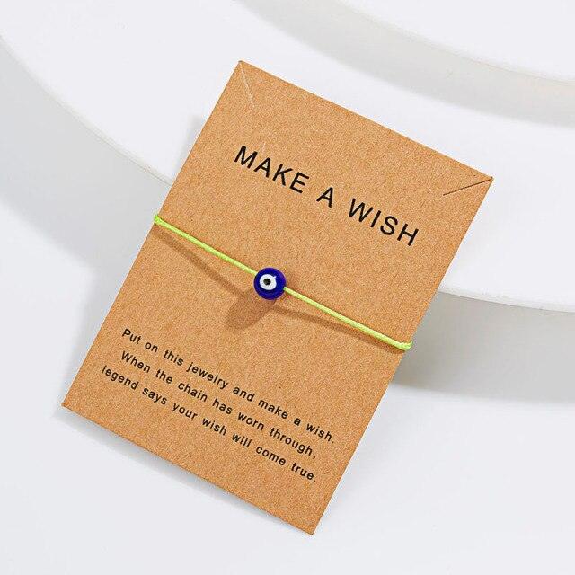 Handmade Adjustable Red String Bracelet with Blue Eye Charm