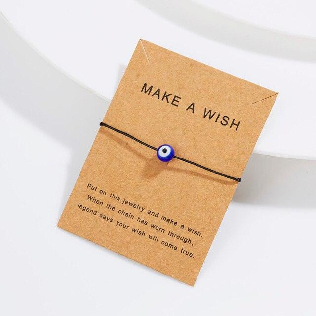 Handmade Adjustable Red String Bracelet with Blue Eye Charm