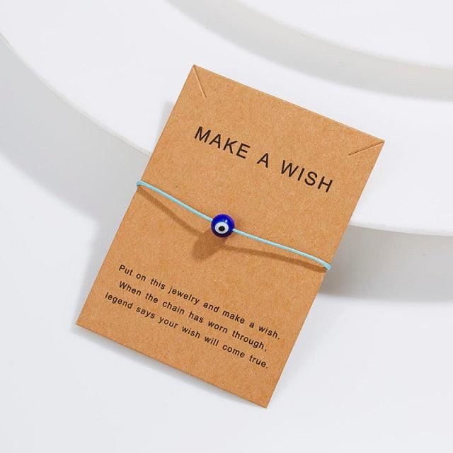 Handmade Adjustable Red String Bracelet with Blue Eye Charm
