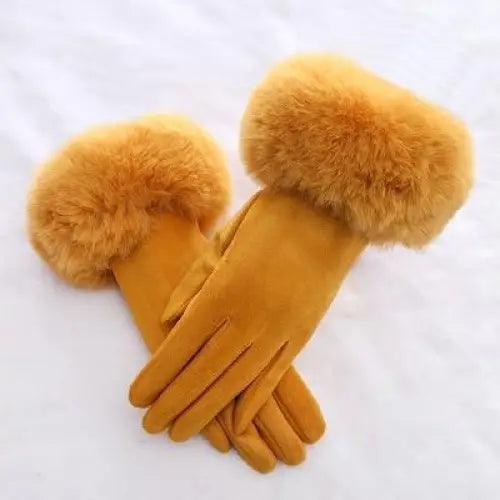 Red Winter Touchscreen Gloves for Women - Comfortable & Stylish