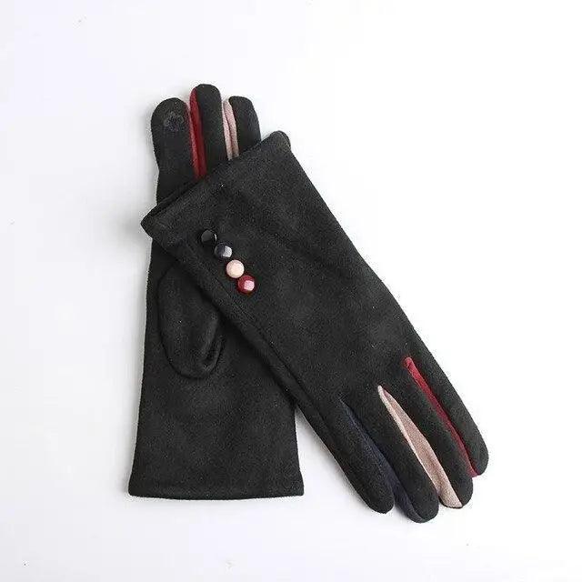 Red Winter Touchscreen Gloves for Women - Comfortable & Stylish
