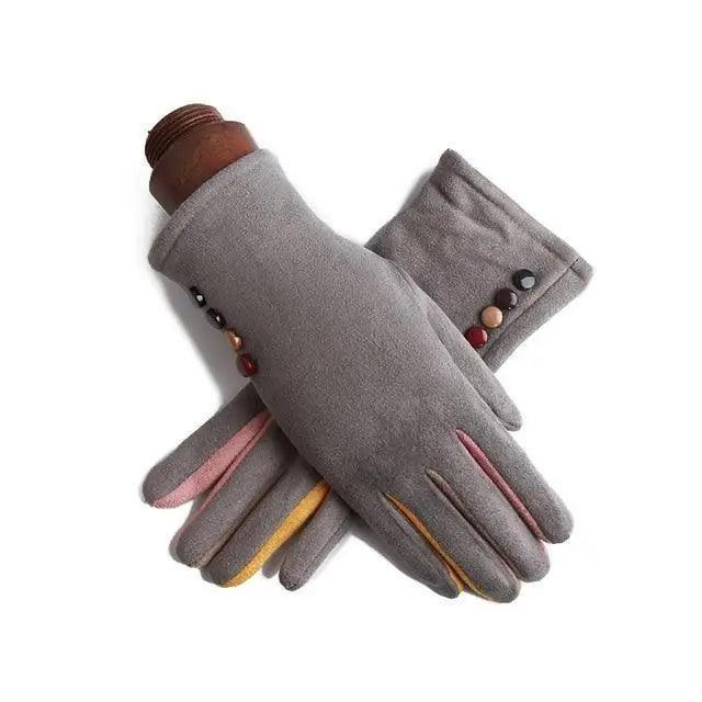 Red Winter Touchscreen Gloves for Women - Comfortable & Stylish
