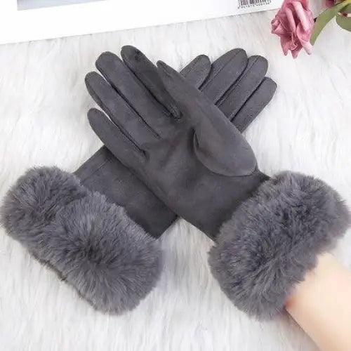 Red Winter Touchscreen Gloves for Women - Comfortable & Stylish