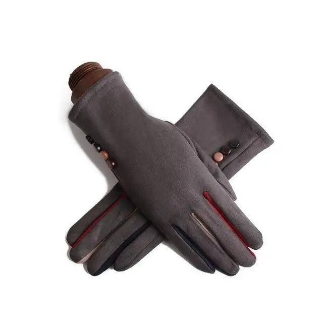 Red Winter Touchscreen Gloves for Women - Comfortable & Stylish