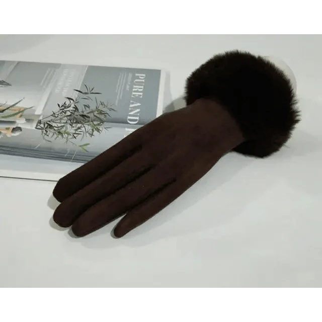 Red Winter Touchscreen Gloves for Women - Comfortable & Stylish