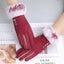 Red Winter Touchscreen Gloves for Women - Comfortable & Stylish