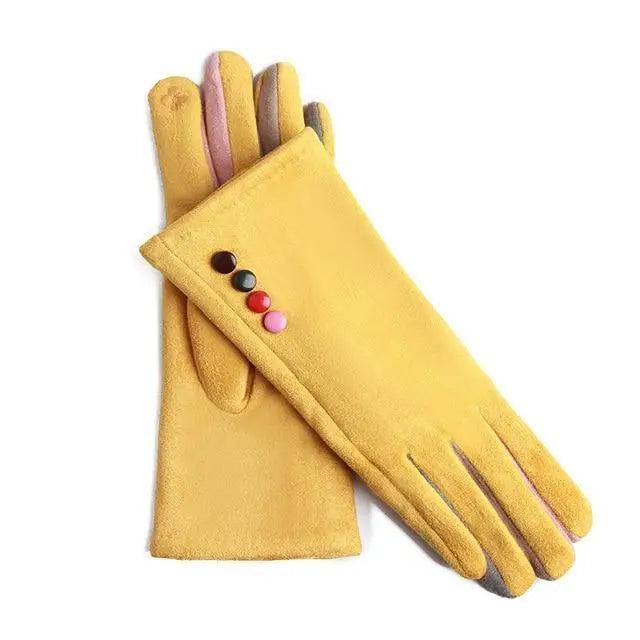 Red Winter Touchscreen Gloves for Women - Comfortable & Stylish