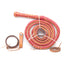Vibrant Pink & Orange Leather Bullwhip – Handcrafted by KBS Knives (4ft to 16ft) - Korvel