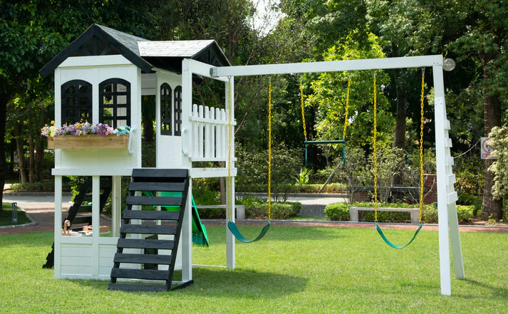2MamaBees Reign Two Story Swing Set - Korvel