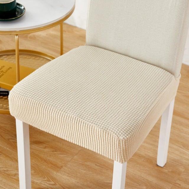 Funda de Asiento de Silla Premium Removible y Lavable - Diseño Sólido Elástico