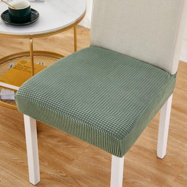 Funda de Asiento de Silla Premium Removible y Lavable - Diseño Sólido Elástico