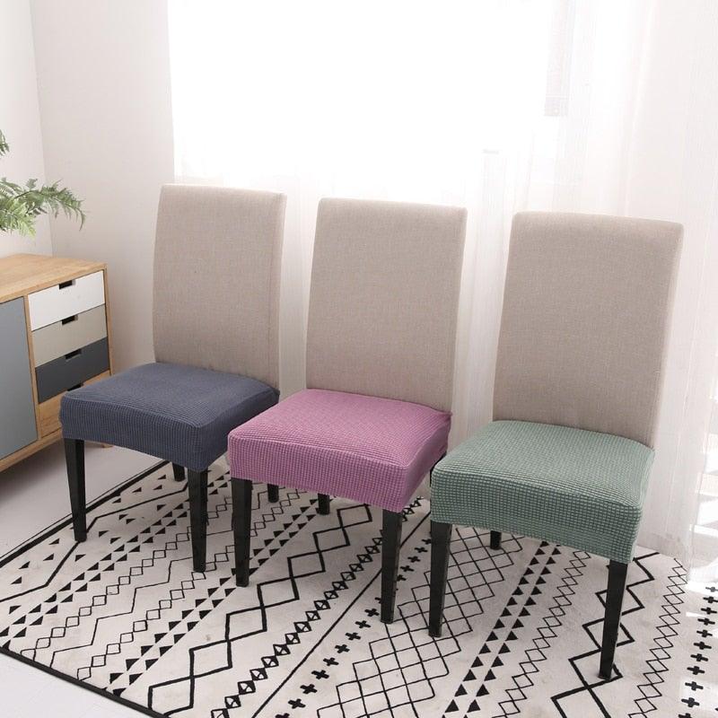 Funda de Asiento de Silla Premium Removible y Lavable - Diseño Sólido Elástico
