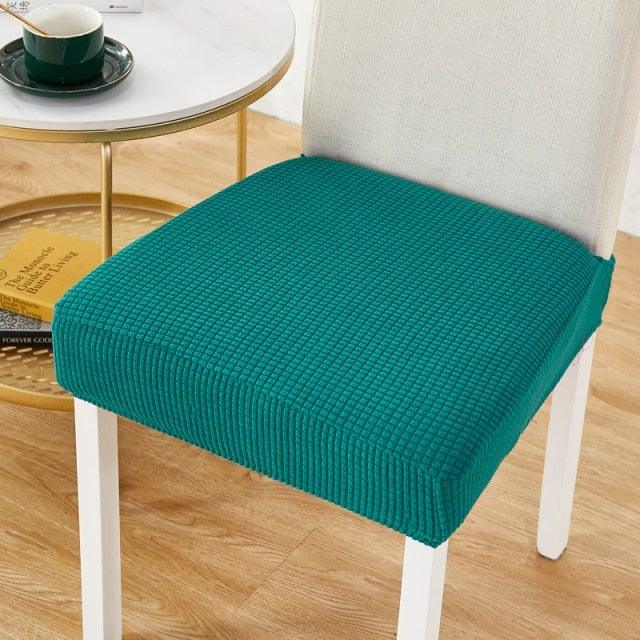 Funda de Asiento de Silla Premium Removible y Lavable - Diseño Sólido Elástico