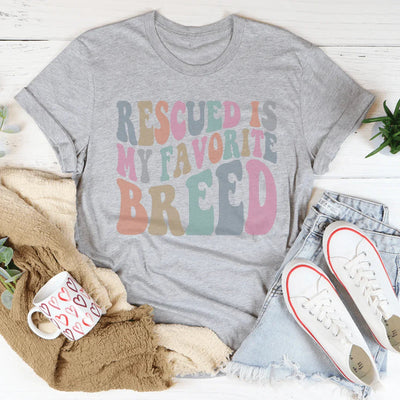La camiseta Rescatado es mi raza favorita