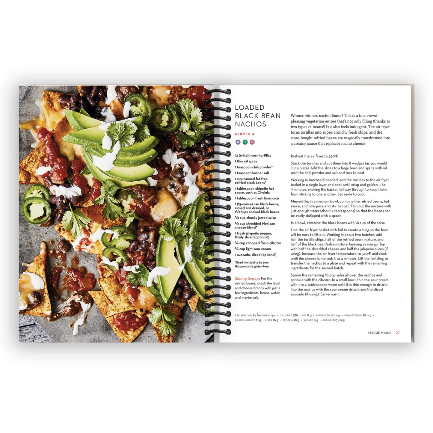Skinnytaste Air Fryer Dinners: 75 Healthy Recipes for Easy Weeknight Meals: A Cookbook (Spiral Bound) - Korvel