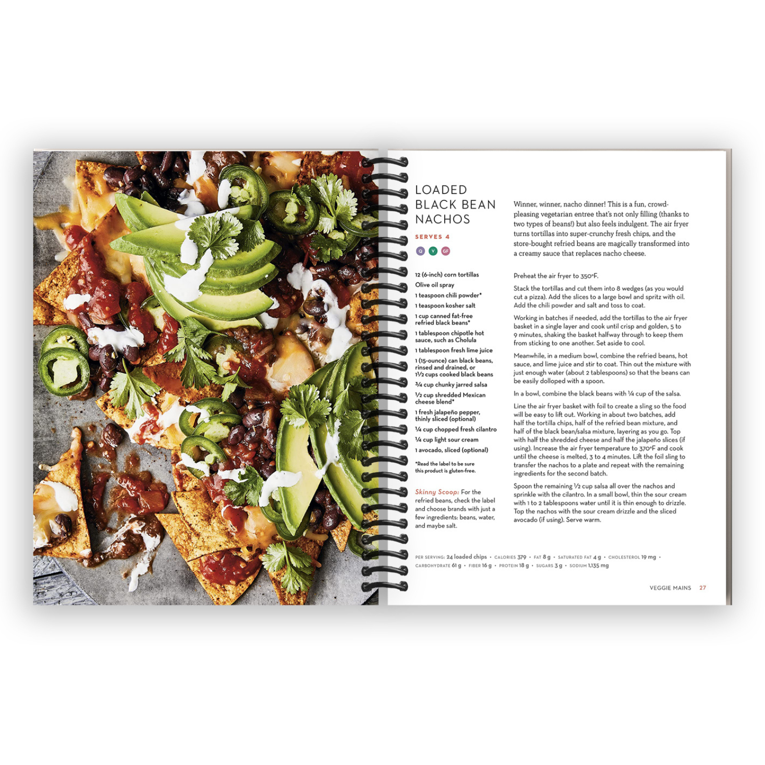 Skinnytaste Air Fryer Dinners: 75 Healthy Recipes for Easy Weeknight Meals: A Cookbook (Spiral Bound) - Korvel