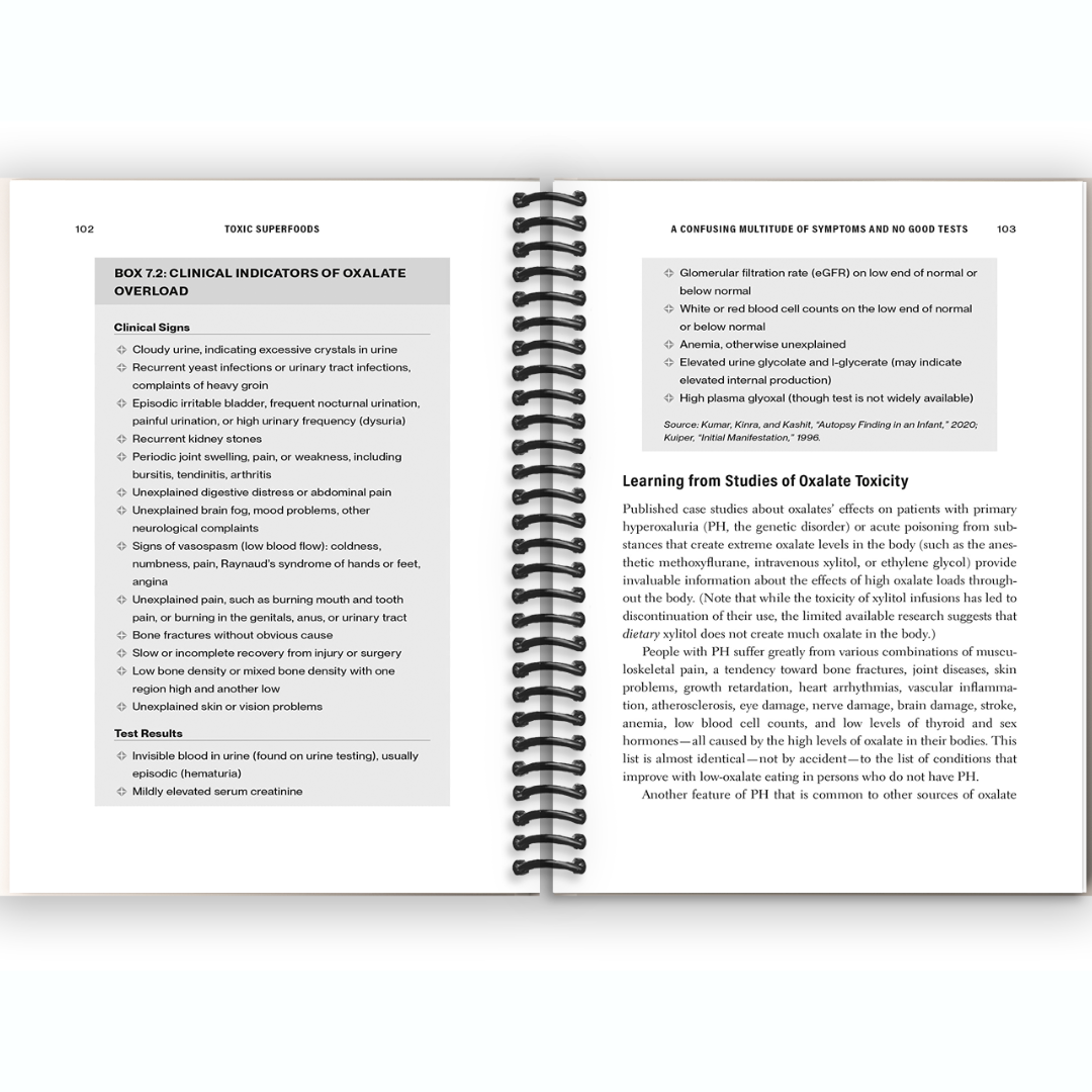 Toxic Superfoods: How Oxalate Overload Is Making You Sick--and How to Get Better (Spiral Bound) - Korvel