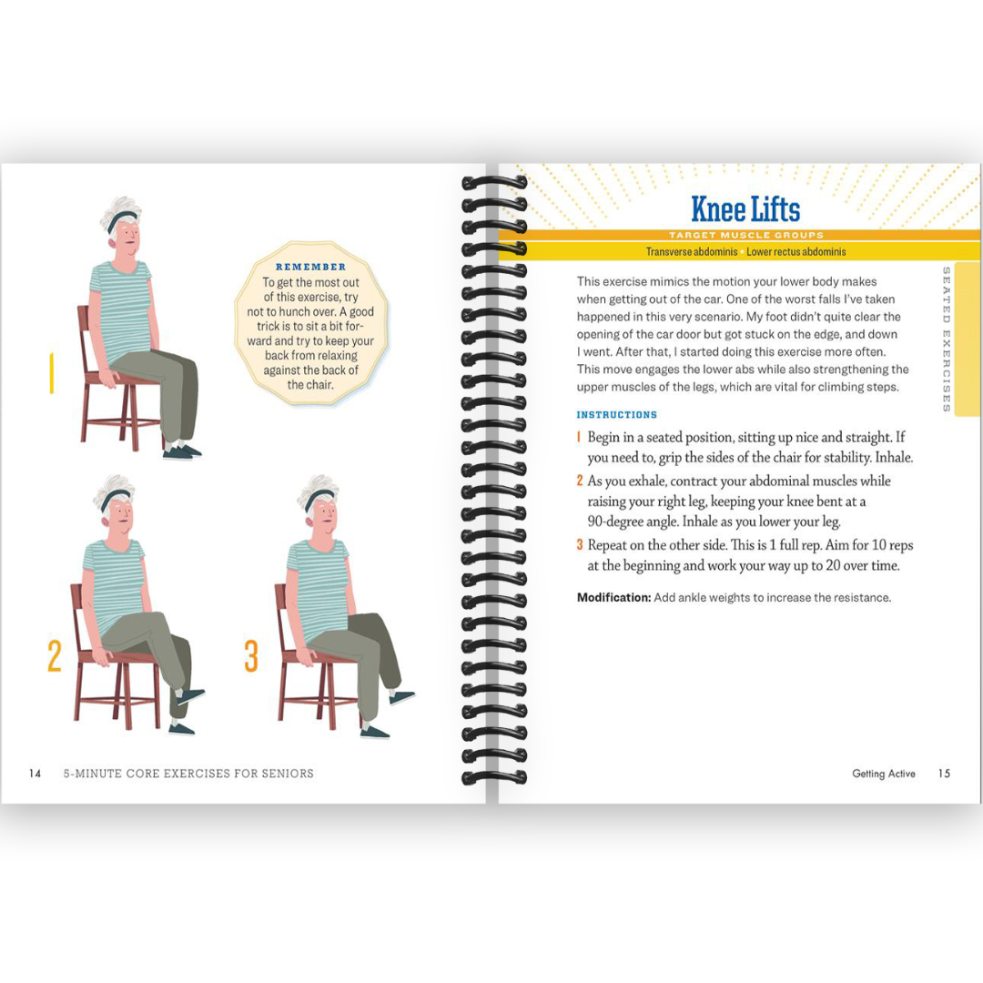 Empowering Core Workouts for Seniors: Quick Routines to Enhance Balance and Confidence (Spiral Bound) - Korvel