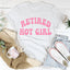 Camiseta de chica sexy jubilada
