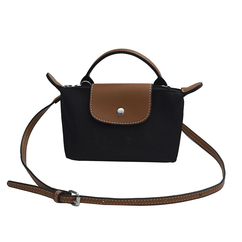 Retro fashion versatile women's bag, shoulder crossed, carrying high-end nylon dumpling bag - Korvel