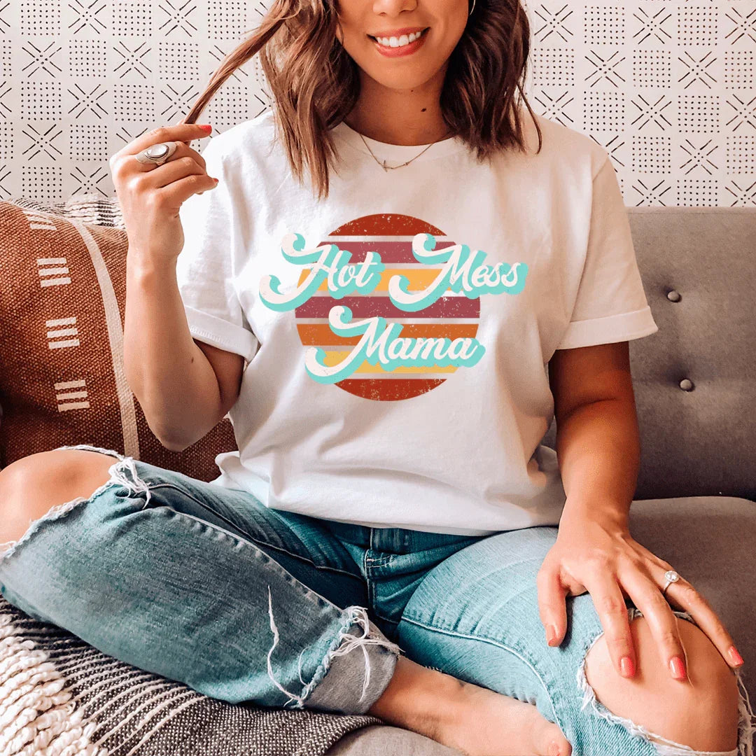 Camiseta retro de mamá caótica