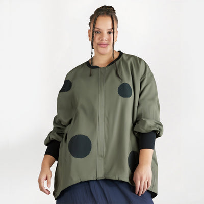Retro long sleeved stand up collar trench coat for women loose and fashionable stylish zipper cardigan - Korvel