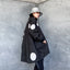 Retro long sleeved stand up collar trench coat for women loose and fashionable stylish zipper cardigan - Korvel